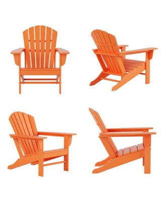 All-Weather Contoured Outdoor Poly Adirondack Chair (Set of 4)