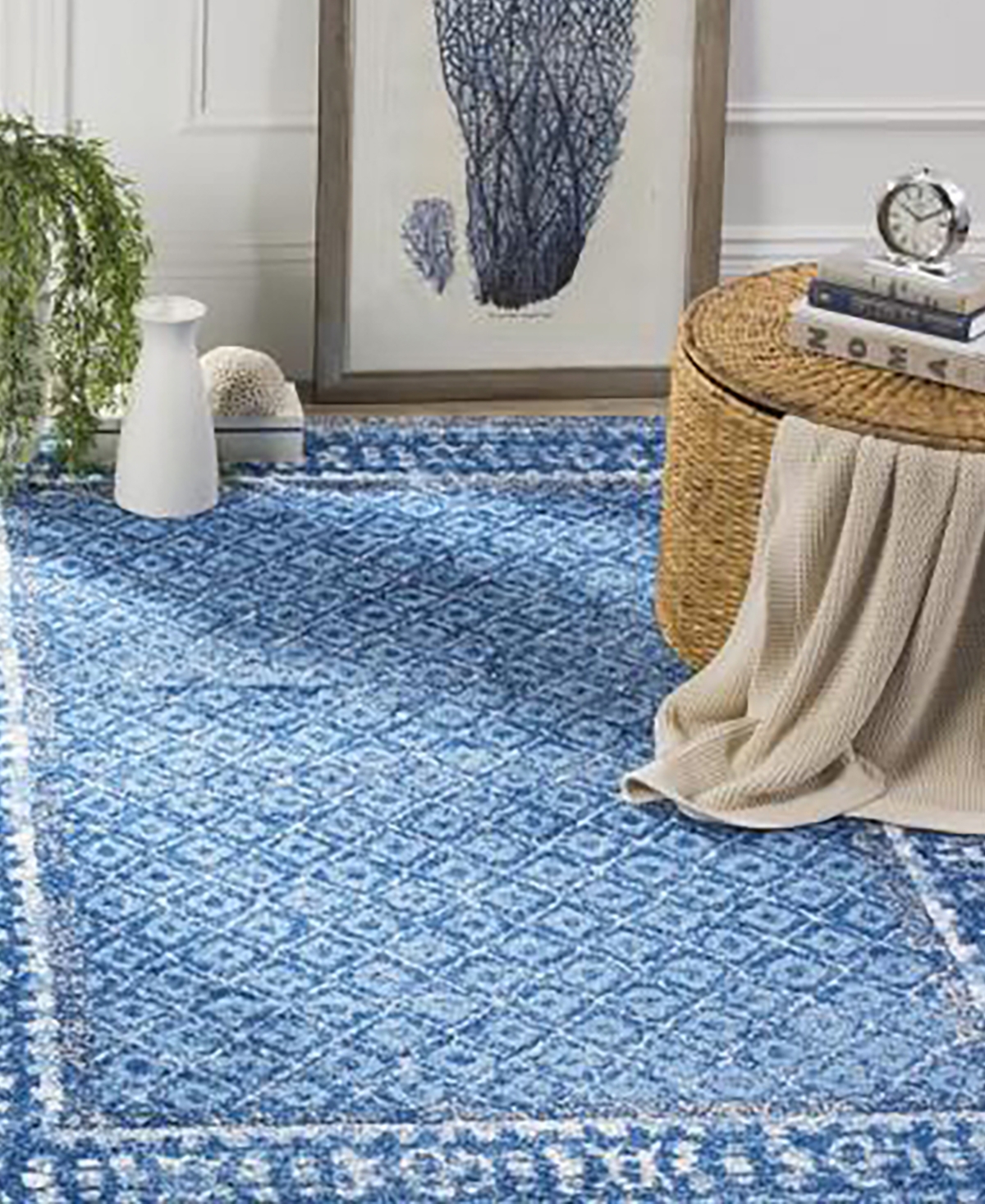 Safavieh Adirondack 110and Dark Blue Area Rug - Light Blue