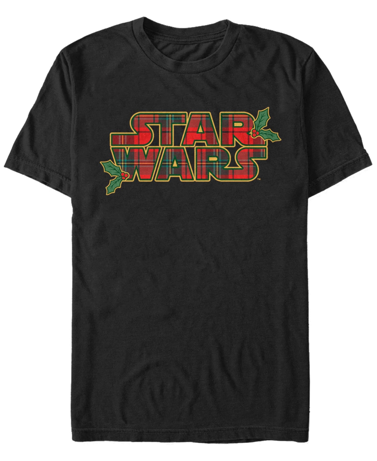 Fifth Sun Men's Star Wars Tartan Logo Short Sleeves T-shirt In Black