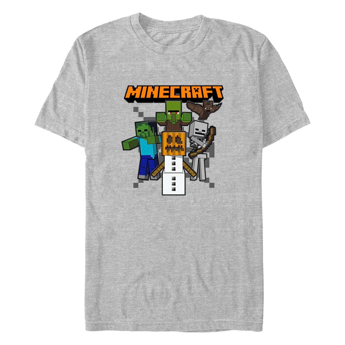 Мужская футболка Fifth Sun Minecraft Pumpkin King Short Sleeves, цвет: Меланжевый — фото 1