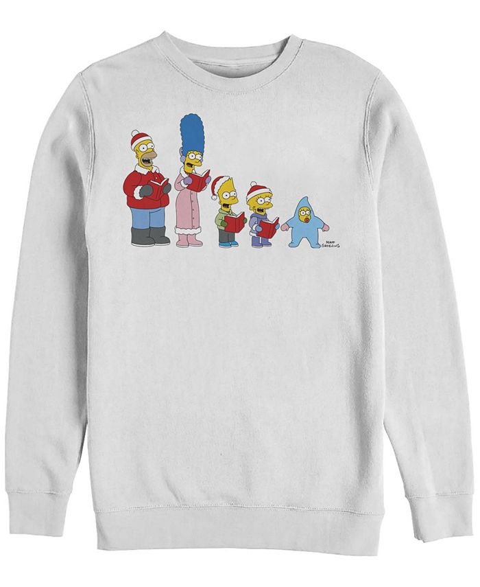 Fifth Sun Men's The Simpsons Family Carols Crew Fleece Pullover - Macy's