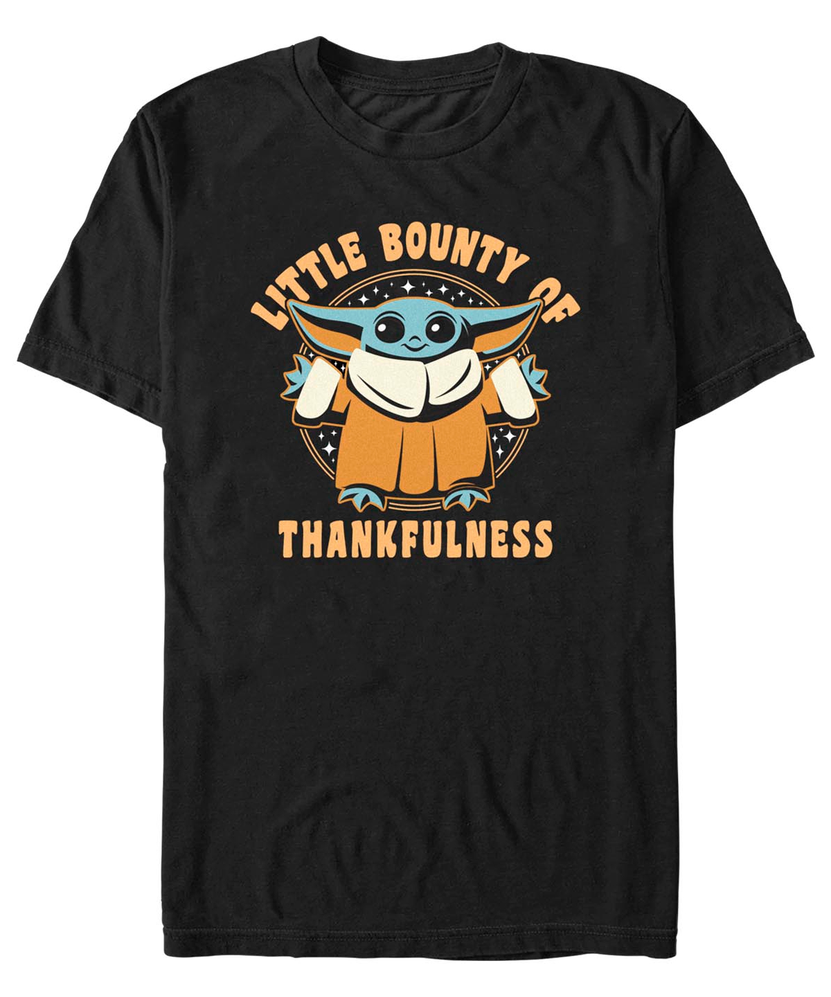 Fifth Sun Men's Star Wars Mandalorian Thankfulness Bounty Short Sleeves T-shirt In Black