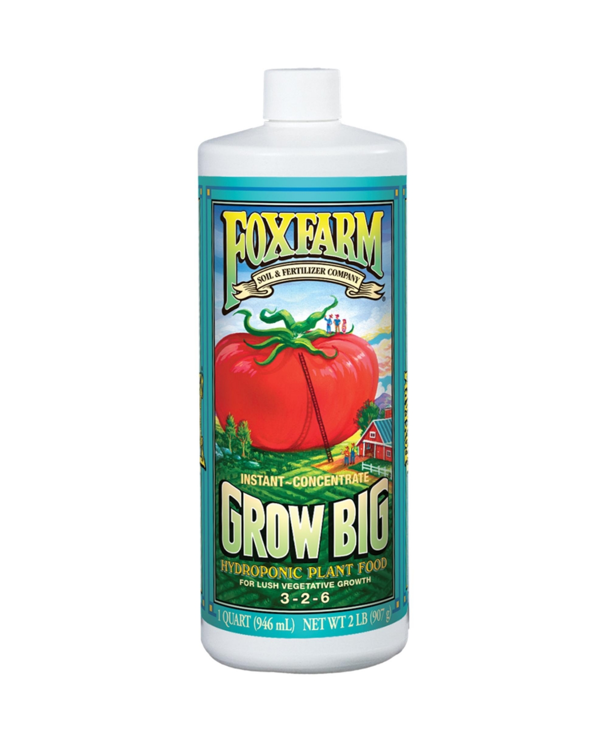 FoxFarm Grow Big Hydro Liquid Concentate Plant Food, 1 qt - Multi