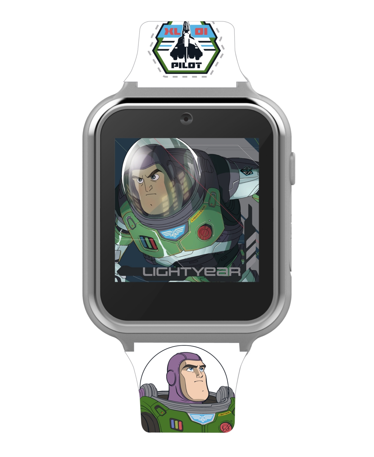 Buzz Lightyear Unisex White Silicone Strap Smart Watch In Gray