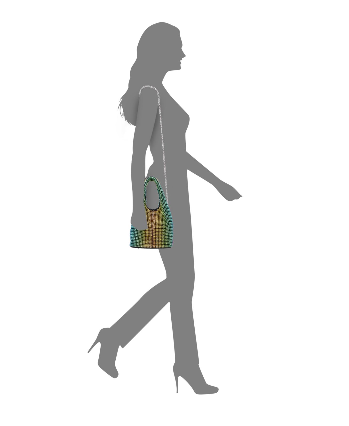 Женская сумка Nina All Over Crystal Satchel, цвет: Разноцветный — фото 6