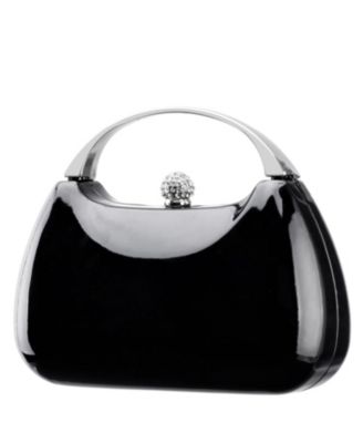 Women's Metallic Minaudiere bag with Metal Handle
