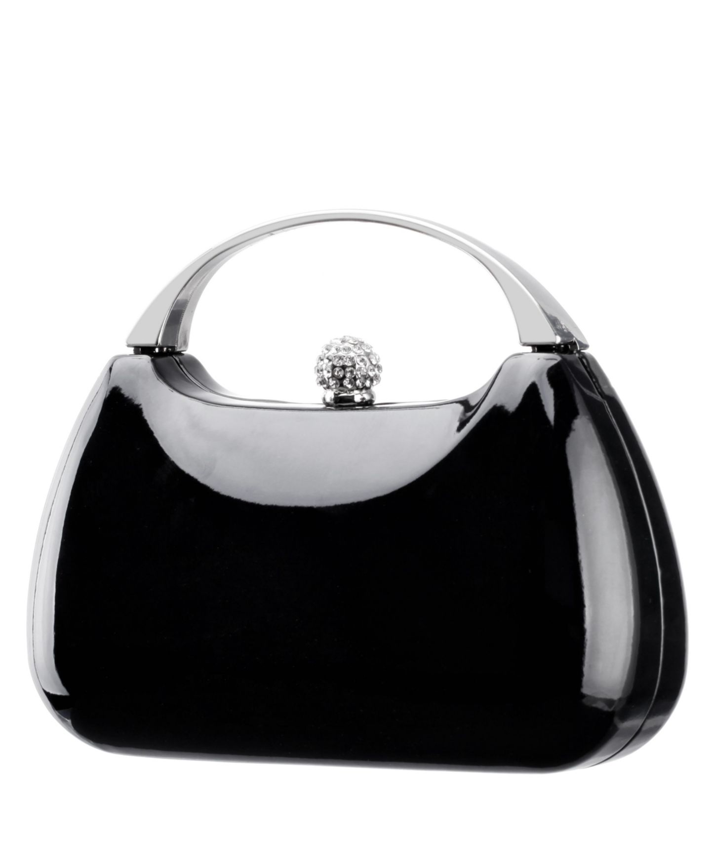 Женский клатч Nina Metallic Minaudiere bag with Metal Handle, цвет: Чёрный — фото 3