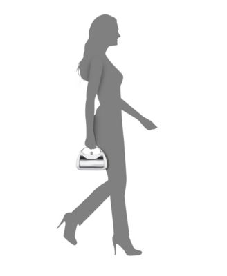 Women's Metallic Minaudiere bag with Metal Handle