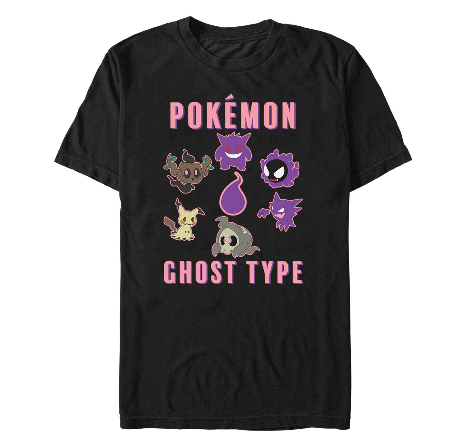 Men's Pokemon Team Ghost Group Short Sleeve T-shirt