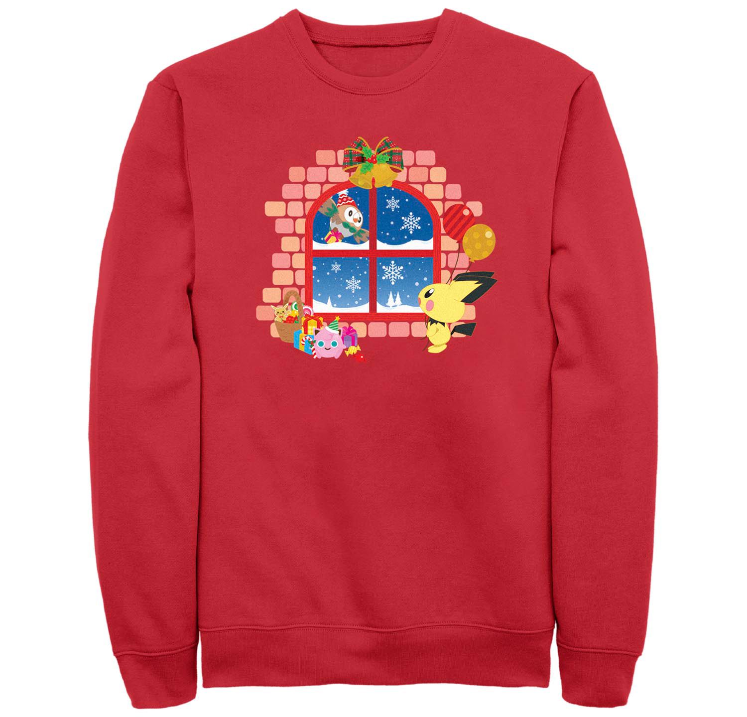 Men's Winter Window Crew Fleece Pullover Sweatshirt