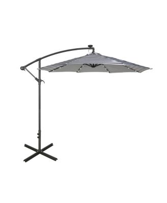 10 Ft Outdoor Patio Solar LED Cantilever Umbrella