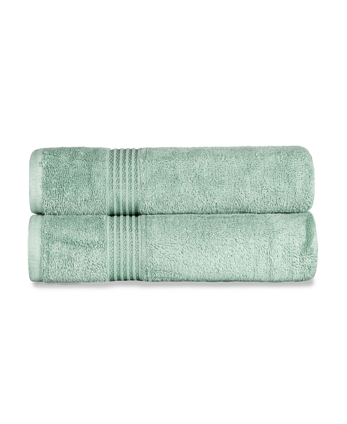 Superior Solid Quick Drying Absorbent 2 Piece Egyptian Cotton Bath Sheet Towel Set Bedding In Sage
