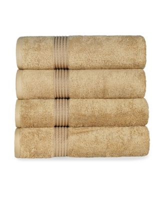 Solid Quick Drying 100% Egyptian Cotton 4-Pc Bath Towel Set