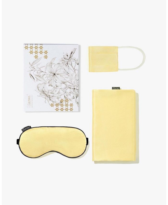 LILYSILK Gold Silk Beauty Set Include 1 Silk Face Mask, 1 Silk