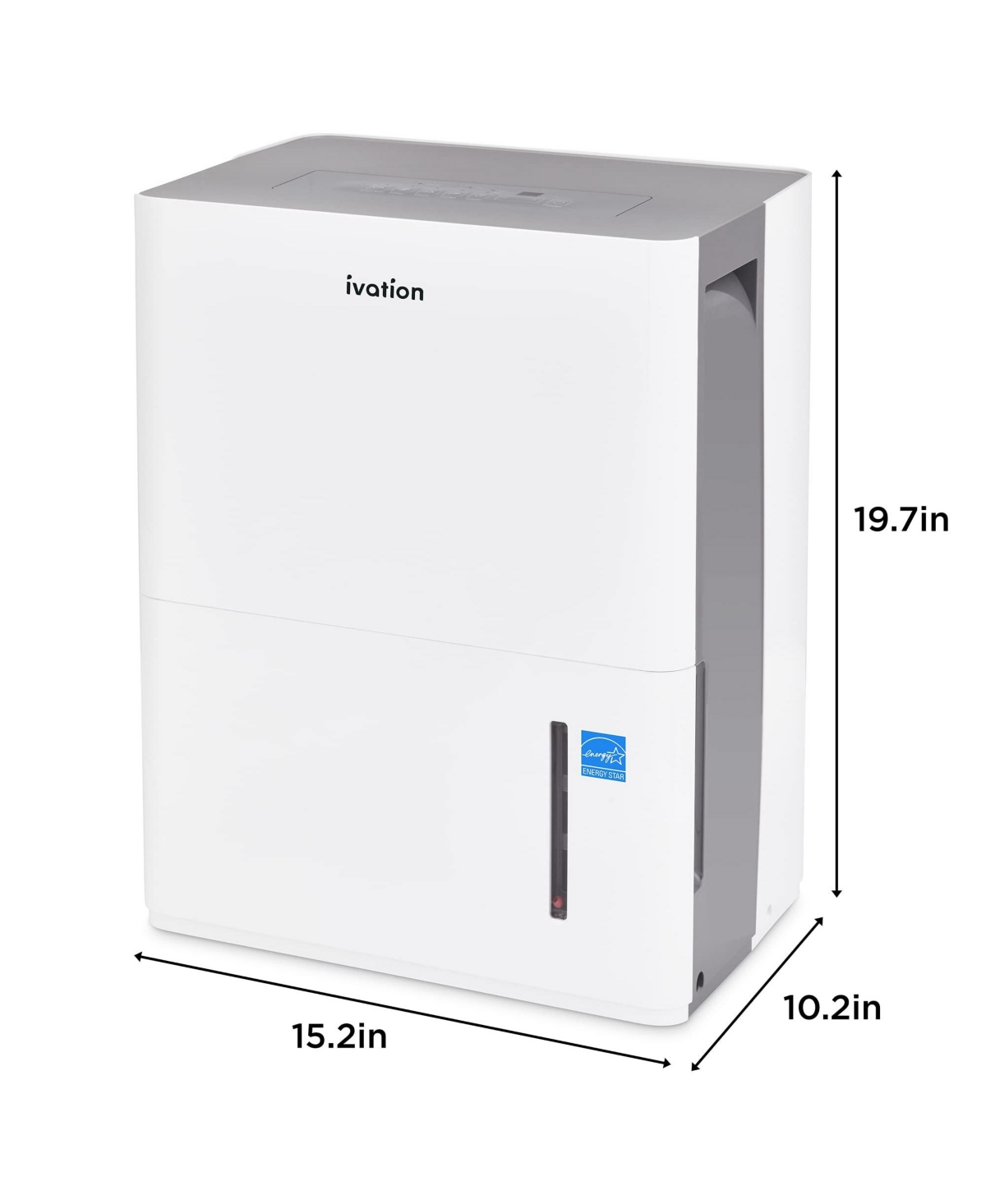Ivation 1,500 Sq Ft Energy Star Small Dehumidifier with Hose Connector