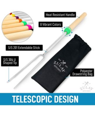 Long Marshmallow Roasting Sticks Extendable Design