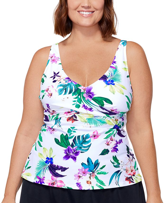 Macy's tankini cheap tops plus size
