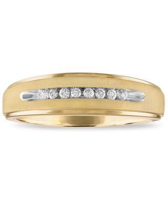 Men's Diamond Band (1/10 ct. t.w.) in 10k Yellow Gold or 10k White Gold