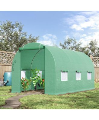 15' x 6' x 7' Walk-In Gardening Plant house w/ PE Cover,