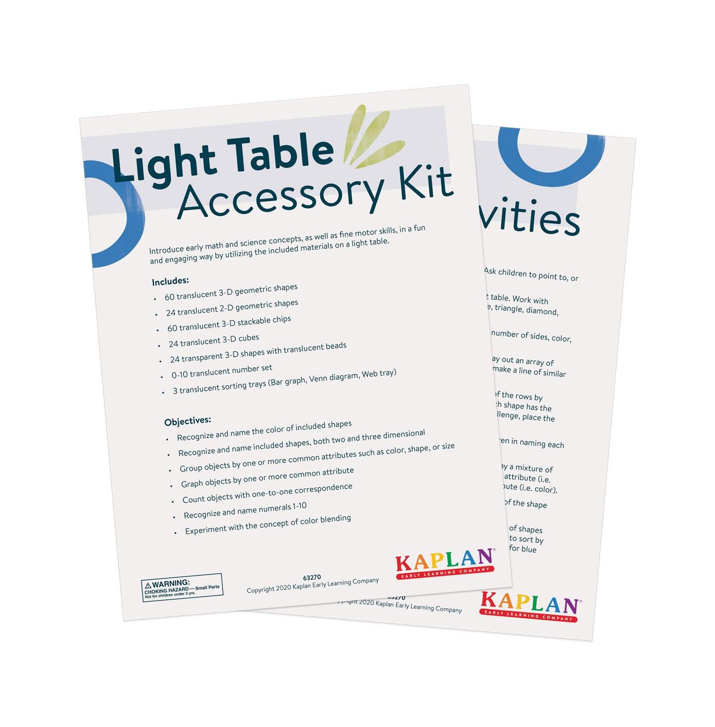 Детские игрушки Kaplan Early Learning Light Table Accessory Kit — фото 2