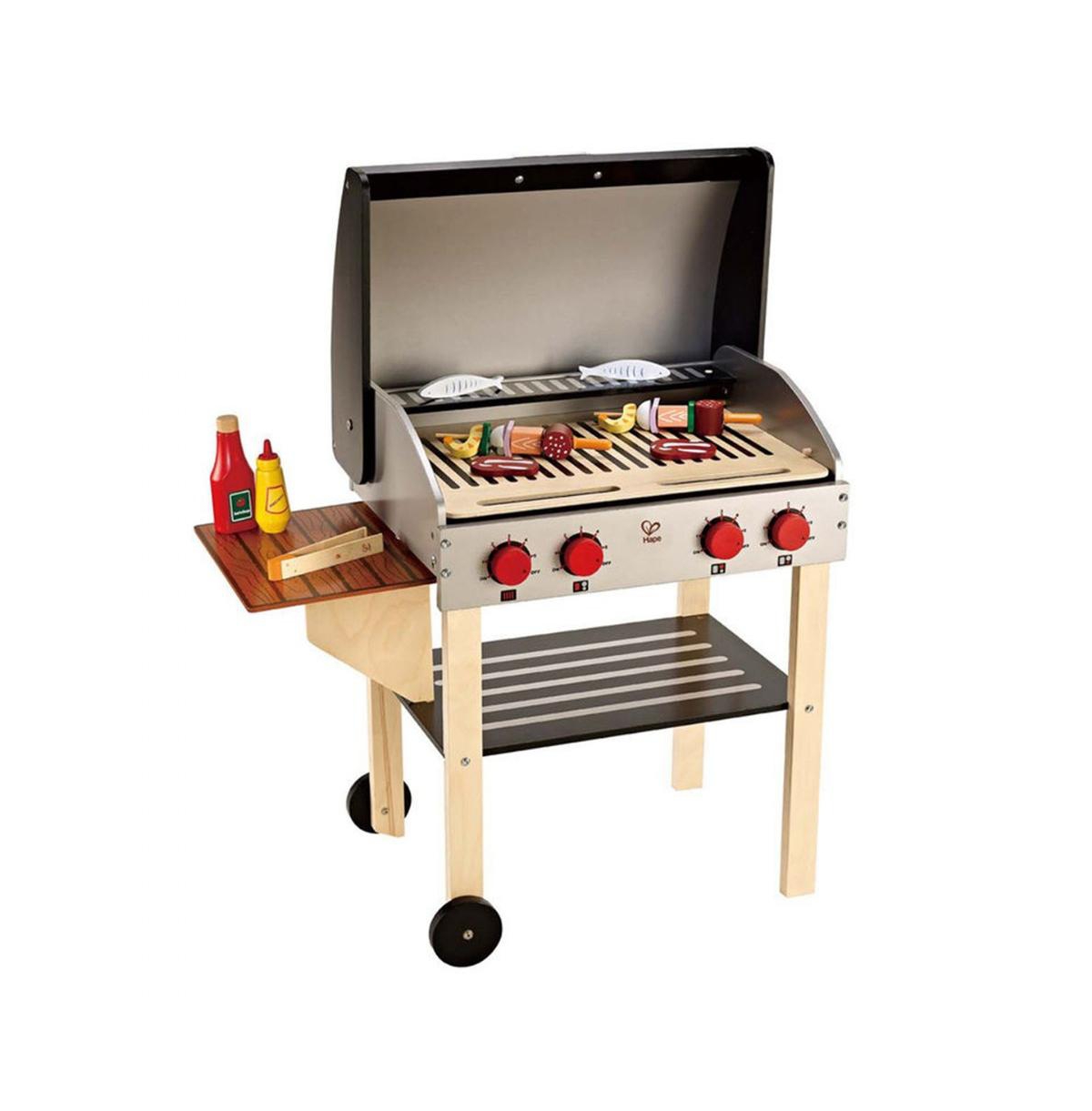 Hape Kids' Wooden Gourmet Grill And Shish Kabob Play Kitchen In Multicolored