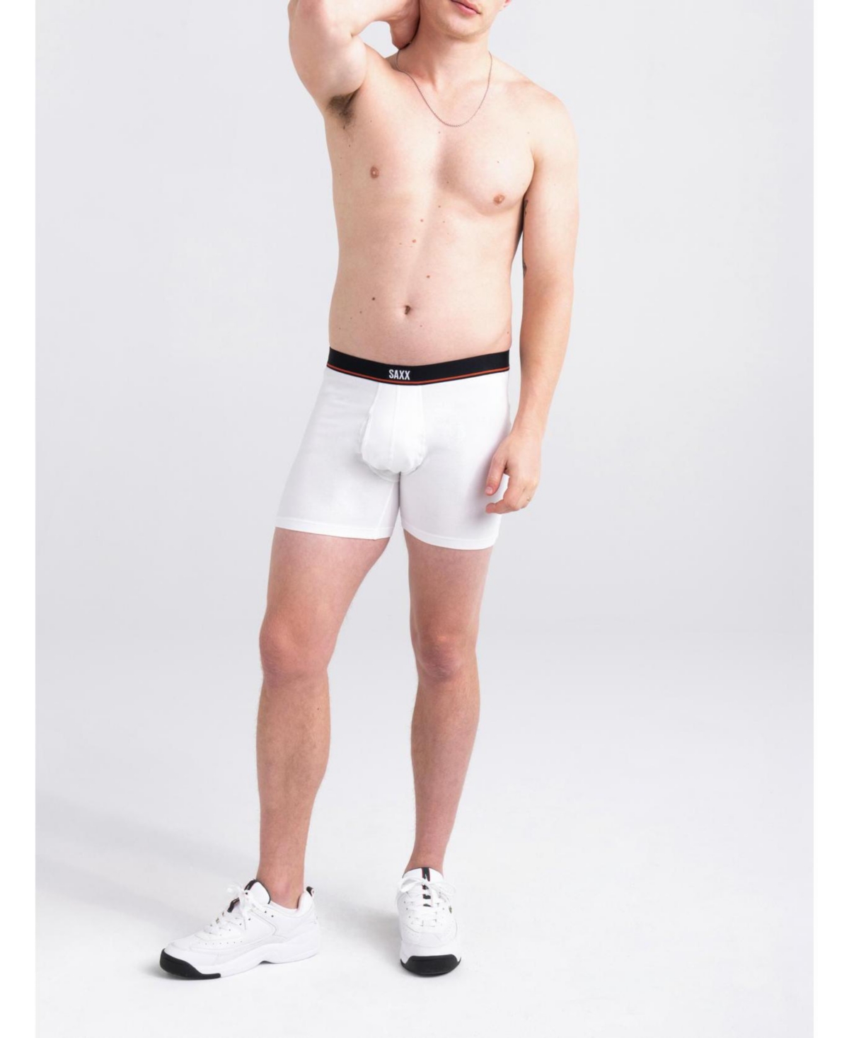 Saxx Men's Non-Stop Stretch Boxer Fly Brief, Pack of 3 - Deep Navy, White