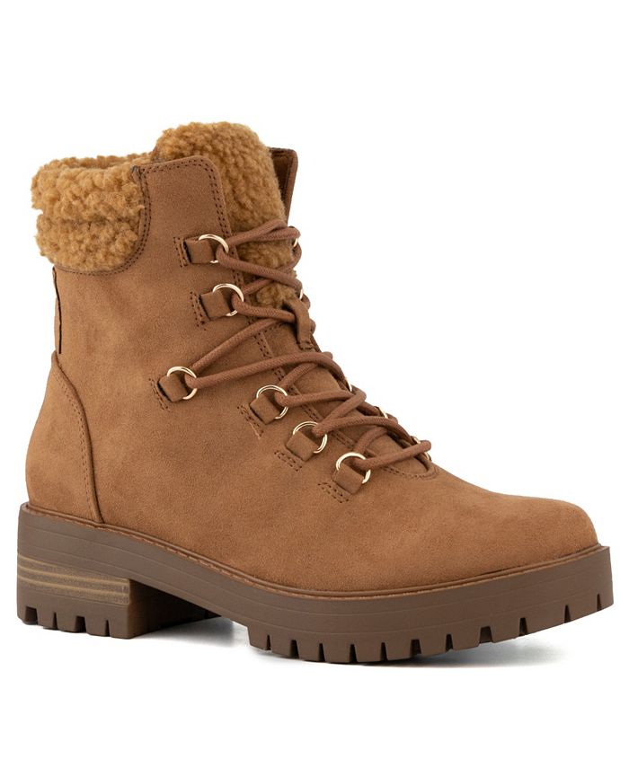 Sugar Women s Mendy Cozy Round Toe Lug Sole Ankle Boots Macy s