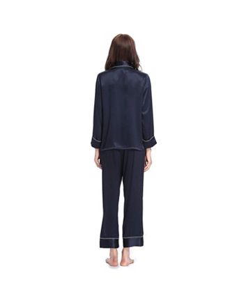 LilySilk Silk Pajama Set for Women 22 Momme Silk Comfy Ladies Sleepwear  Loungewear Button Down Lightweight 2PC PJ Set