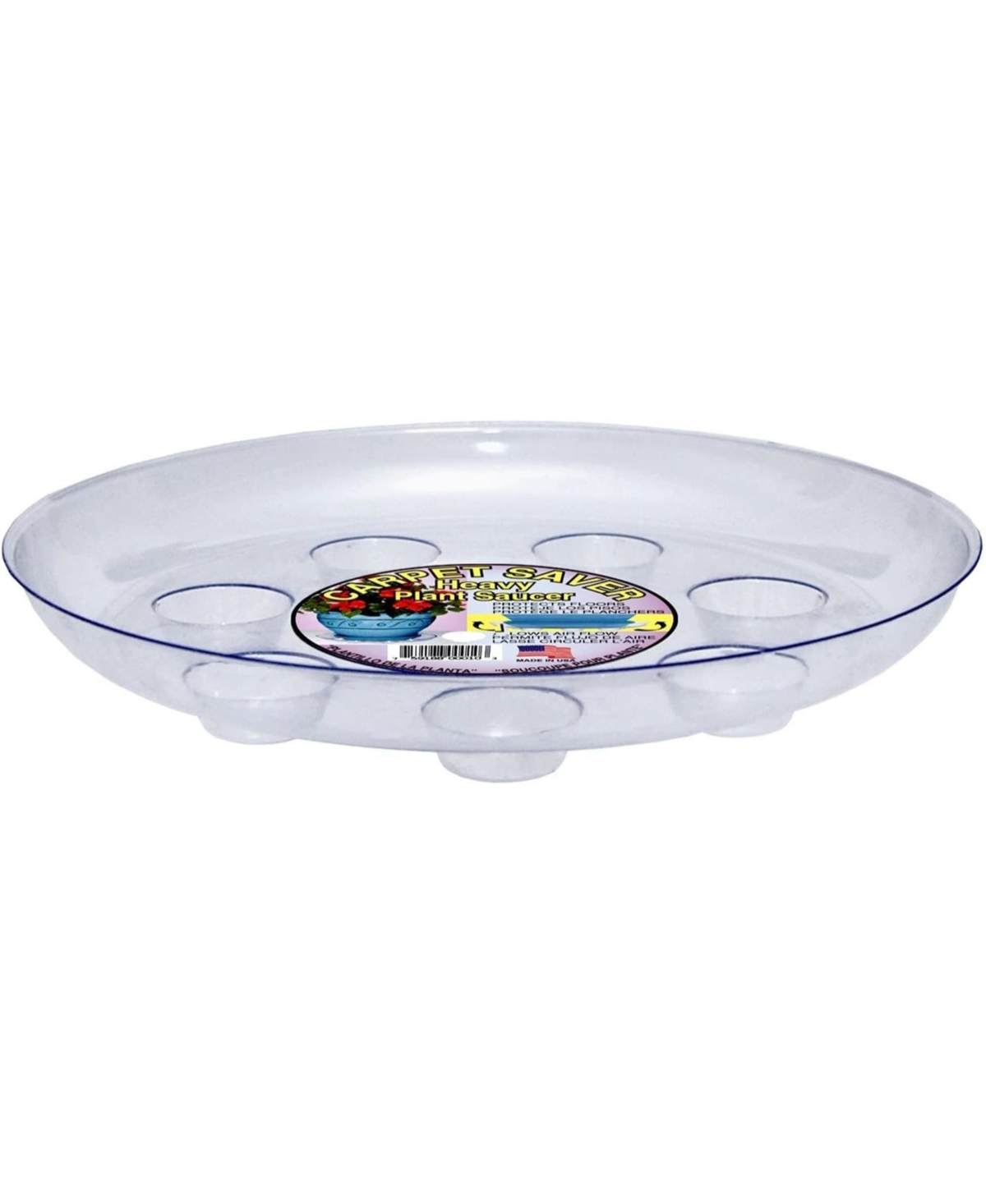 Ds-1400 Heavy Gauge Footed Carpet Saver Saucer, 14-Inch, Clear - Clear
