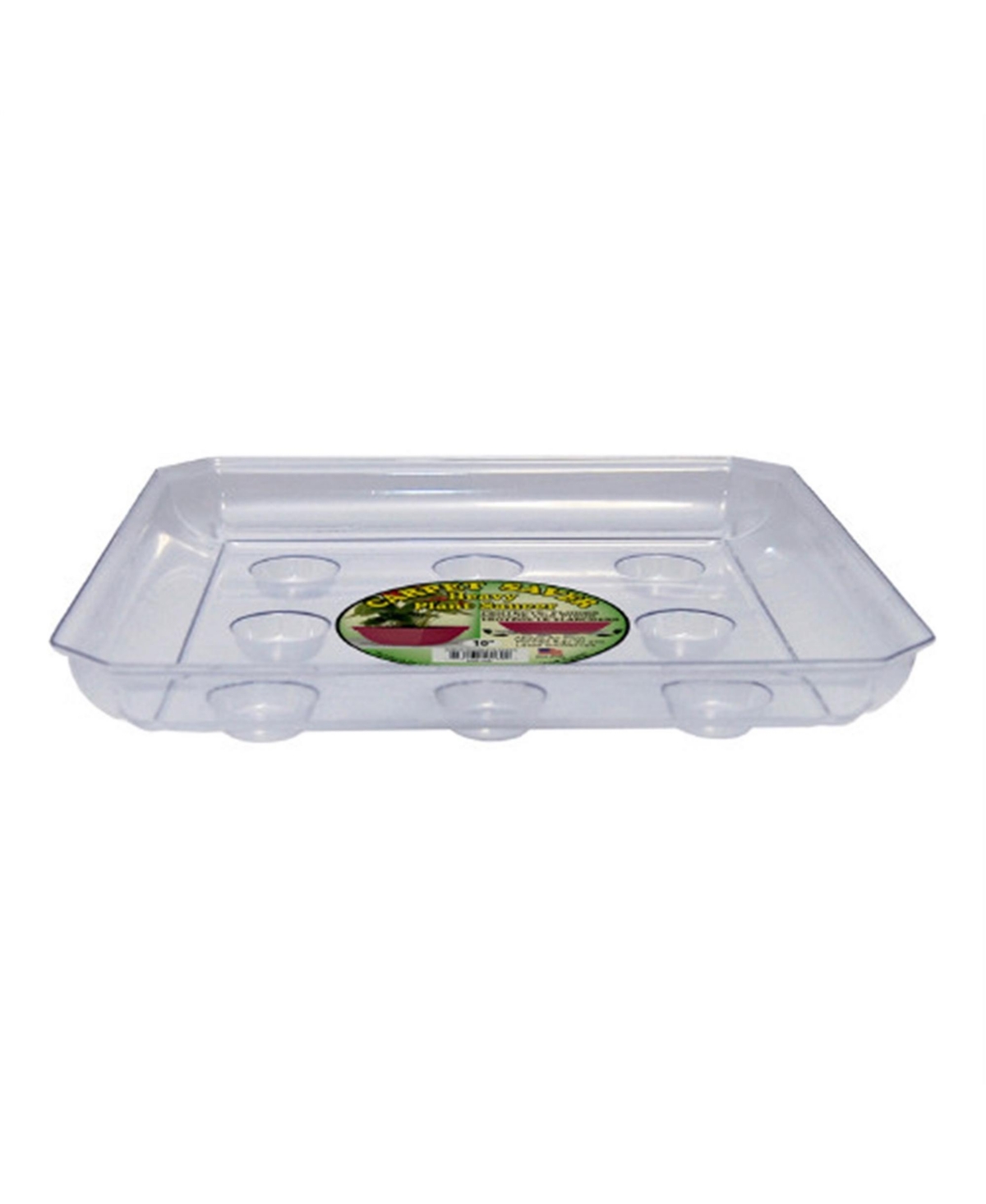 Curtis Wagner Clear Carpet Saver Heavy Duty Square Plant Saucer - 8 - Clear