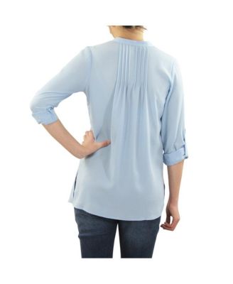 Maternity Pleated Convertible Sleeves Top
