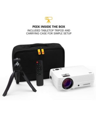 FLIK X7 Portable Projector, 720p Home projector with Carry Case