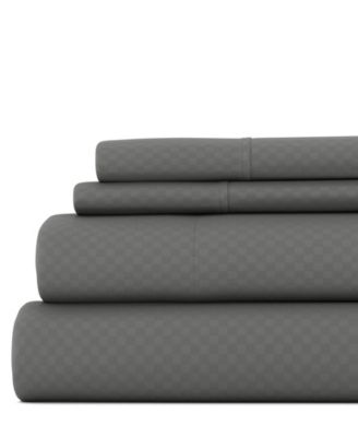 Expressed In Embossed Checkered 4-Pc. Sheet Set, King