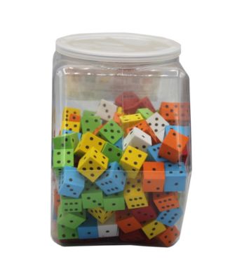Foam Dice 16mm Assorted, Tub of 200