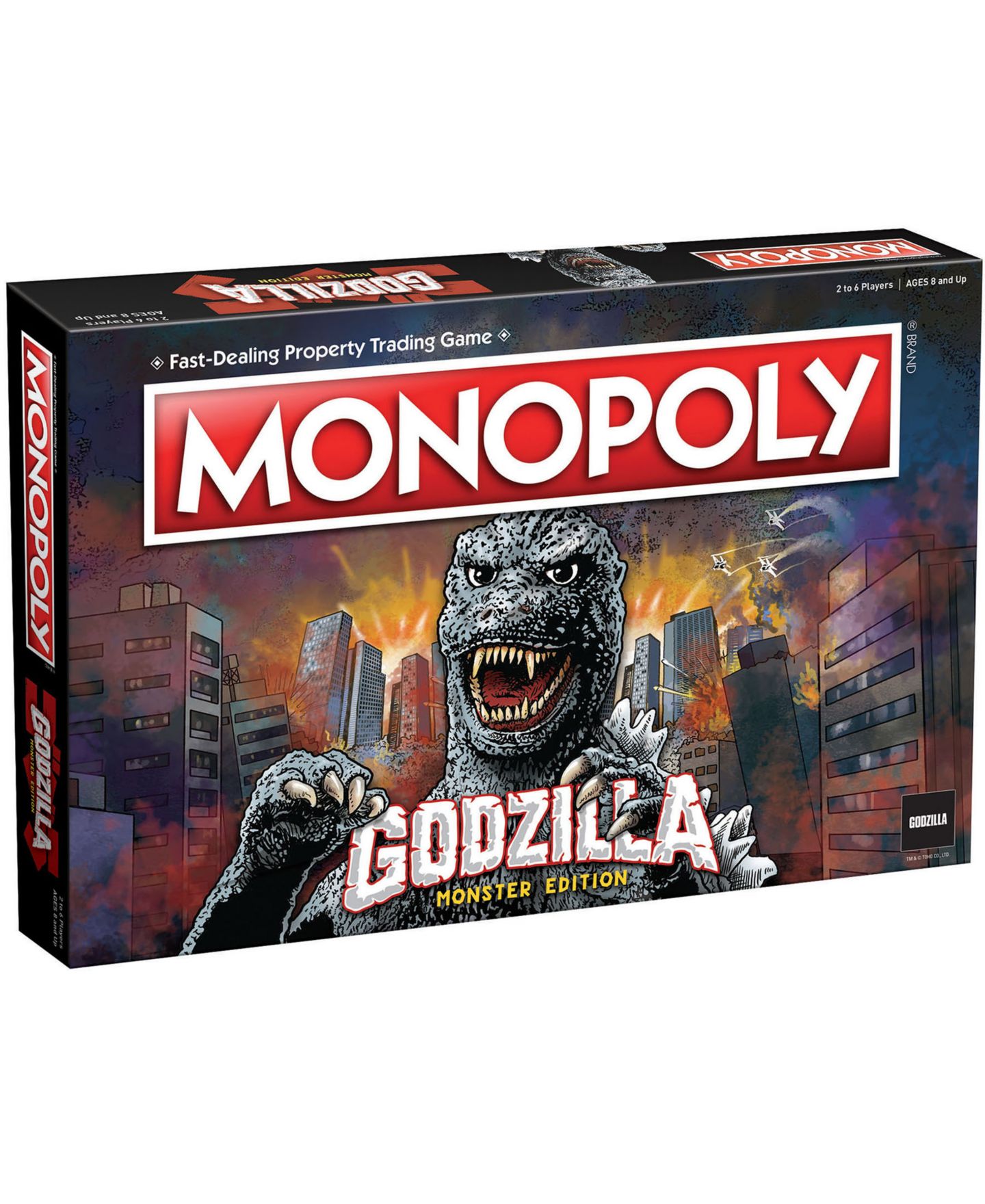 Детская настольная игра USAopoly Opoly Monopoly Godzilla Monster Edition Board Game, от 8 лет — фото 2