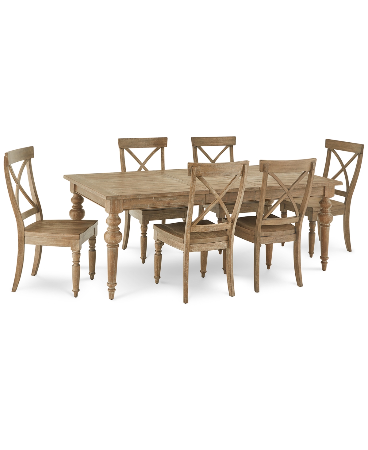 Furniture Sonora 7-pc. Dining Set (rectangular Expandable Table + 6 X-back Side Chairs)