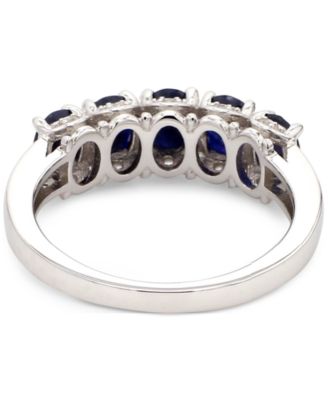 Sapphire (2-1/2 ct. t.w.) & White Sapphire Accent Ring in Gold-Plated Silver (Also in Ruby & Emerald)