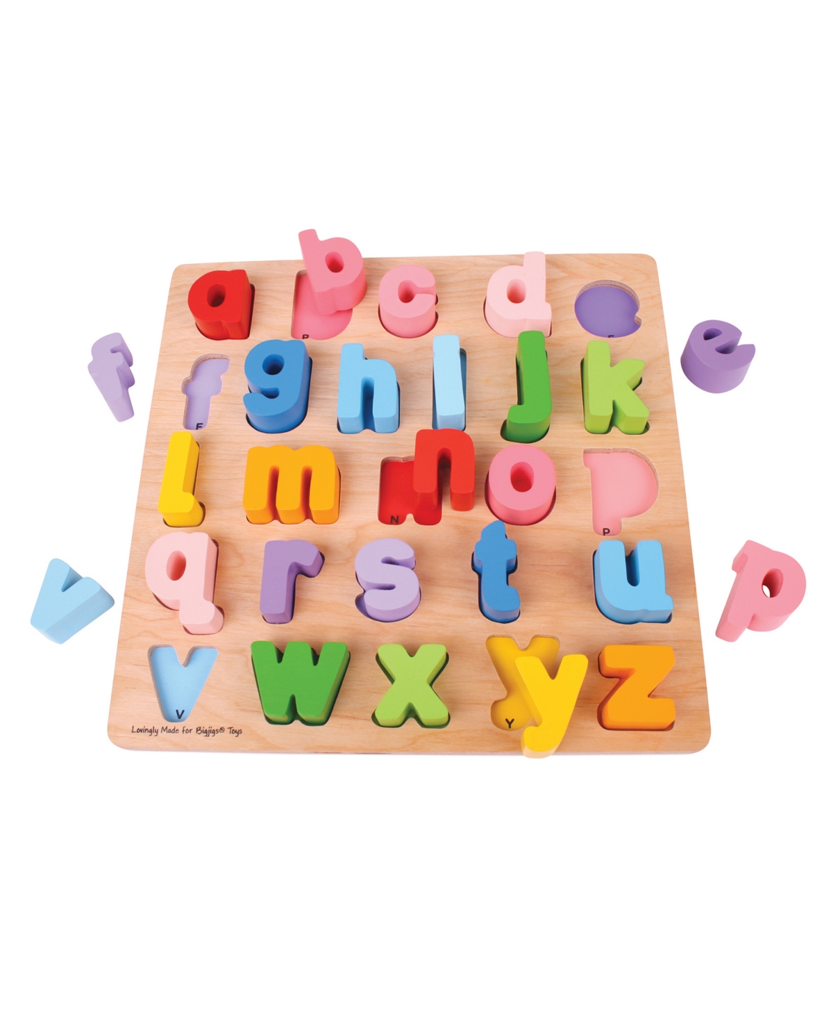 Shop Bigjigs Toys Chunky Alphabet Lowercase Puzzle, 26 Pieces In Multi