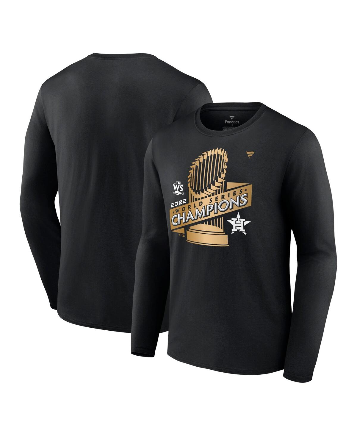 Men's Fanatics Branded Black Houston Astros 2022 World Series Champions  Roster Jersey T-Shirt
