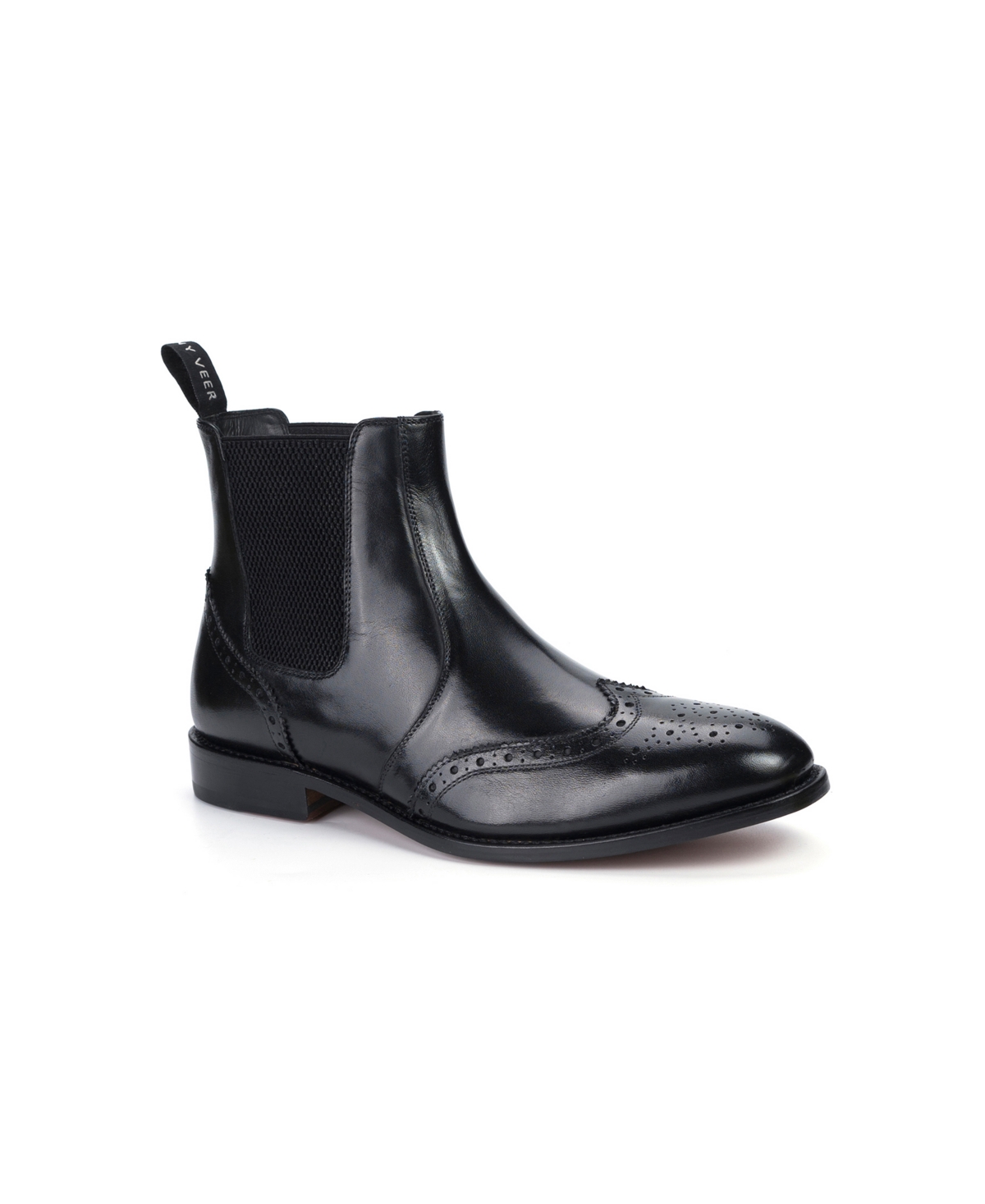 Anthony Veer Men's Carl Wingtip Chelsea Leather Pull-up Boots In Black