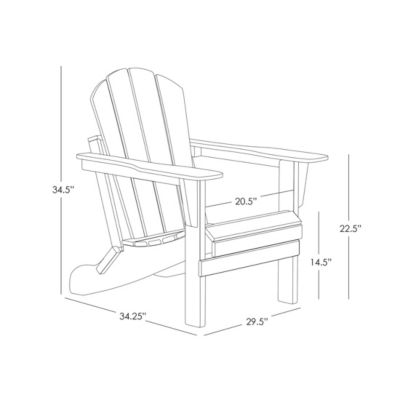 All-Weather Contoured Outdoor Poly Folding Adirondack Chair