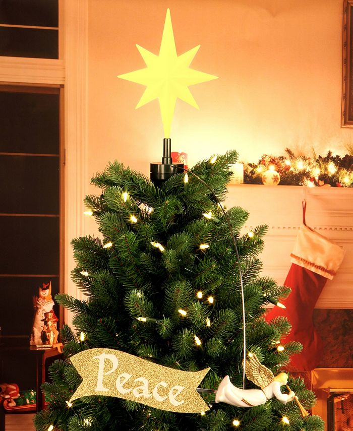 Mr. Christmas Animated Tree Topper Angel with Banner Holiday Decor Macy's