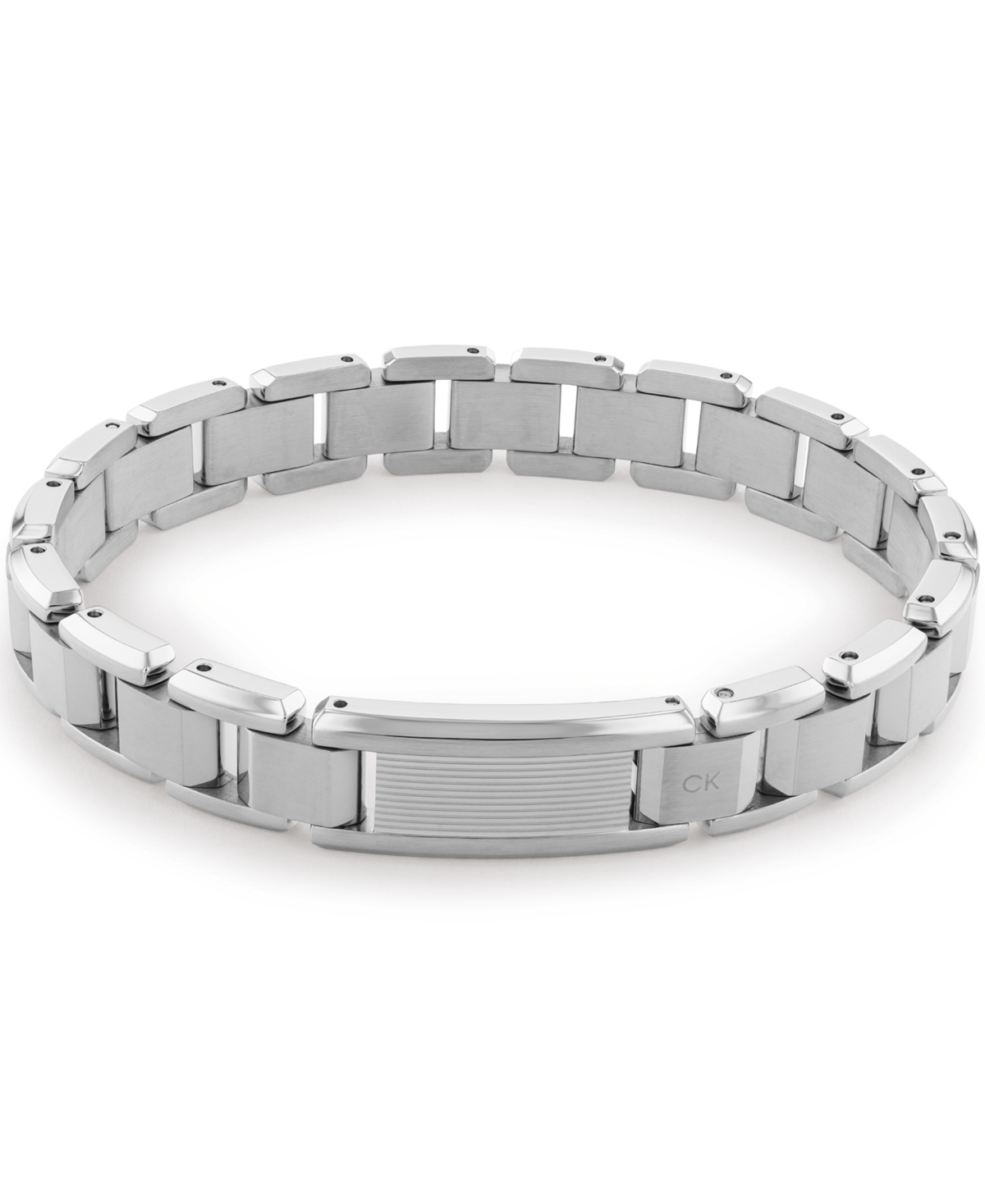 Shop Calvin Klein Men's Stainless Steel Link Bracelet In Silver