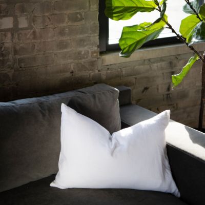 French Linen Decorative Throw Pillow - 22" x 15"