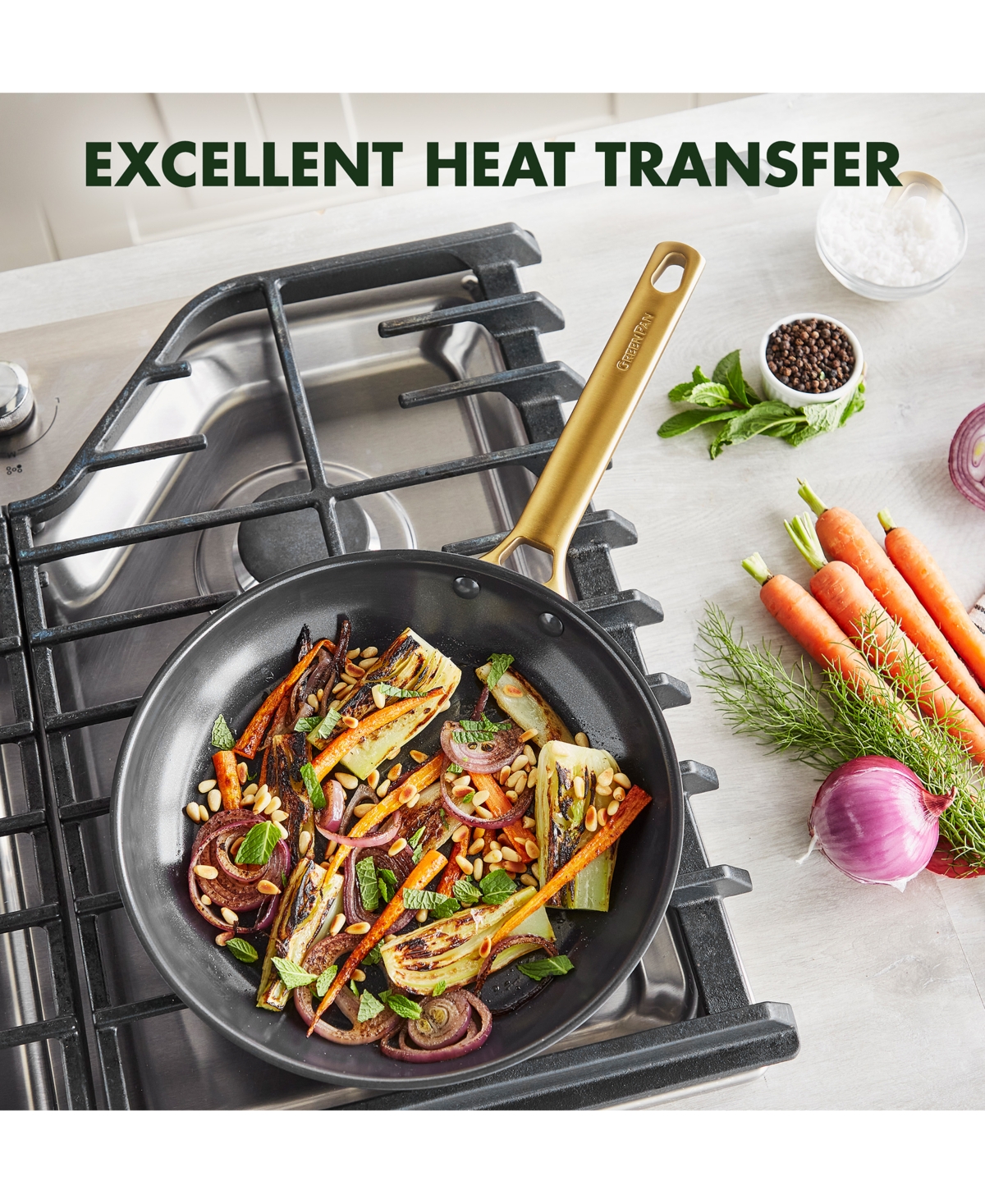 Greenpan Reserve Black Ceramic Nonstick 3pc Fry Pan Set