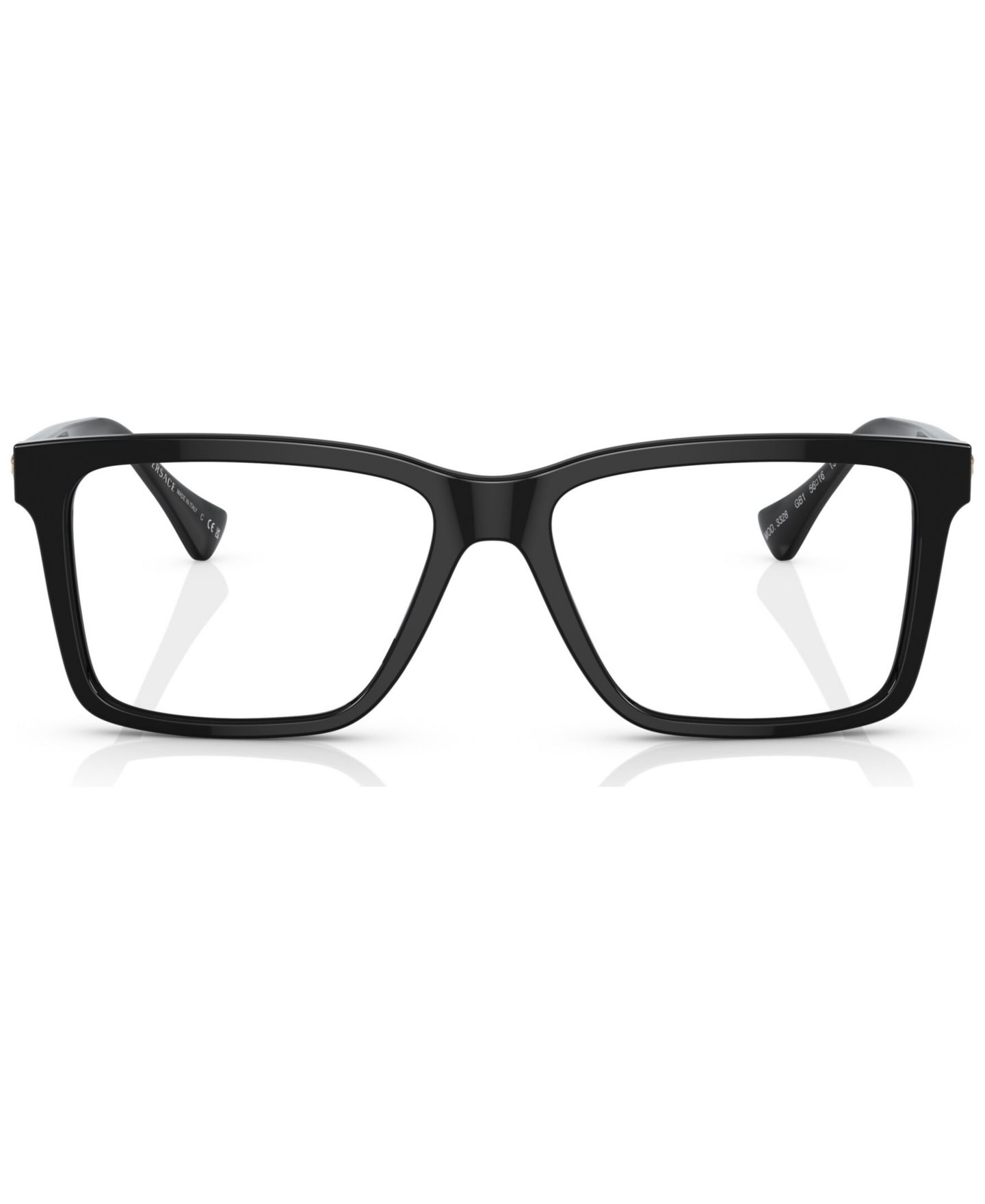 Мужские очки Versace Man Rectangle Plastic VE3328 Eyeglasses, цвет: Чёрный — фото 2