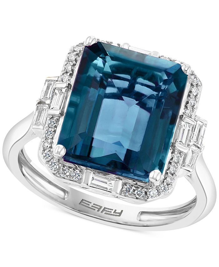 Macy's blue topaz ring sales
