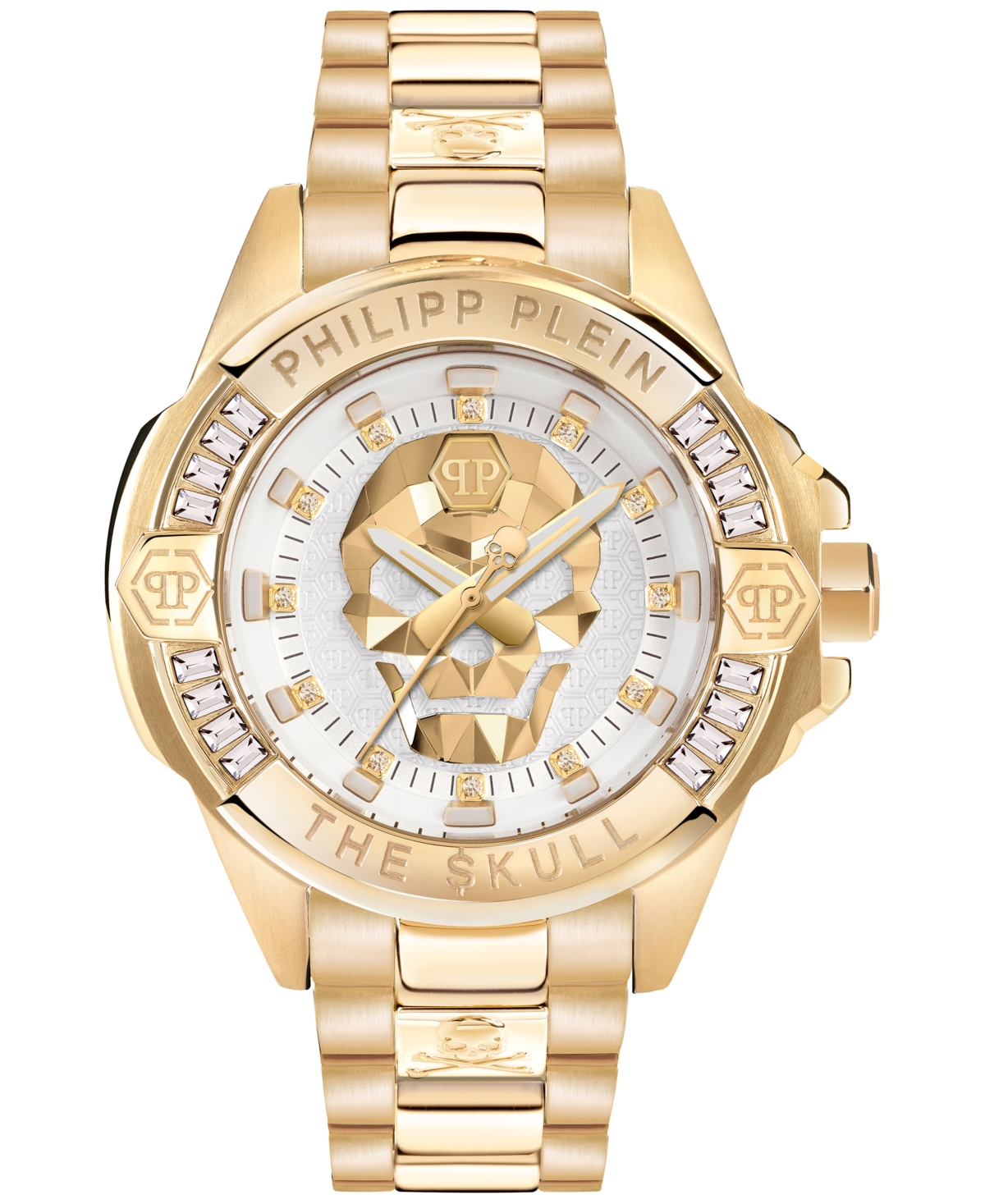 Men's The $kull Gold Ion-Plated Stainless Steel Bracelet Watch 41mm - Ip Yellow Gold