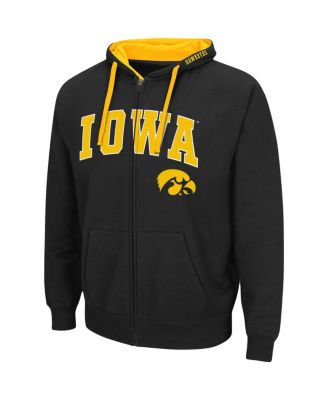 Men's Black Iowa Hawkeyes Big and Tall Full-Zip Hoodie