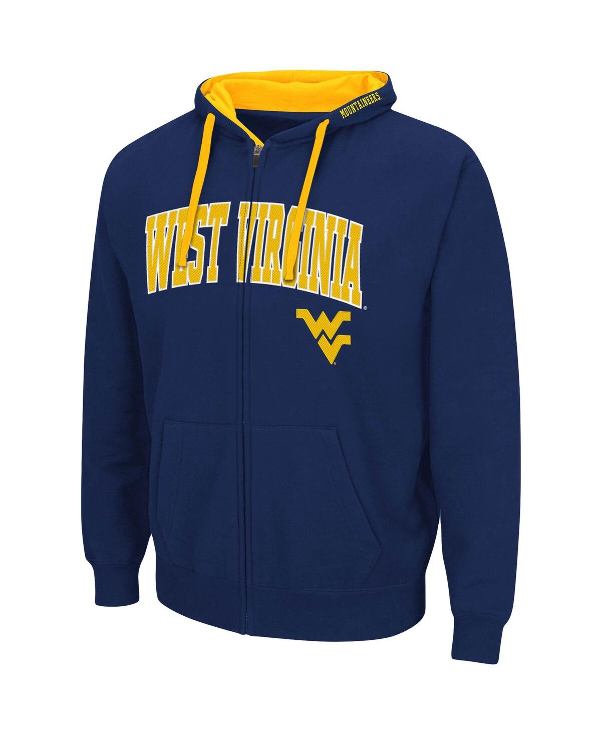 Colosseum Men's  Navy West Virginia Mountaineers Big And Tall Full-zip Hoodie In Navy